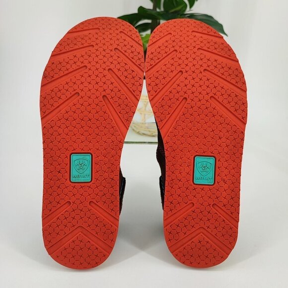 Ariat Woman's Cruiser Palm Brown Serape Leather Slip On Shoes Size 7 - Picture 8 of 8